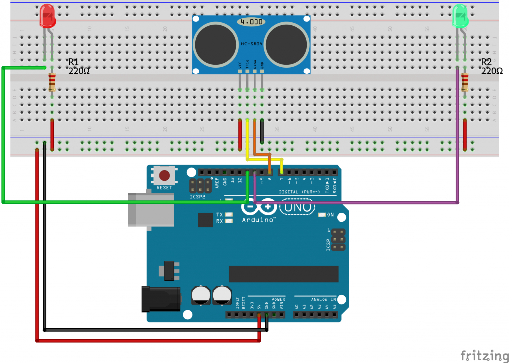 Подключение ультразвукового датчика к ардуино Light a Bulb With Arduino Ultrasonic Sensor HC-SR04 Arduino, Arduino projects, A