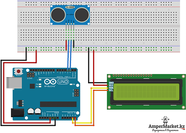 Подключение ультразвукового датчика к ардуино уно Пример 17. Модуль HC-SR04 База знаний