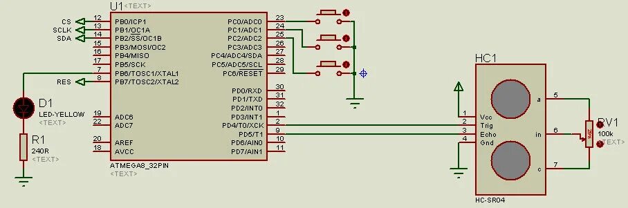 Подключение ультразвуковых датчиков utxdr 407 2 мгц Модель HC-SR04 - 12 Марта 2015 - Блог - Elektron