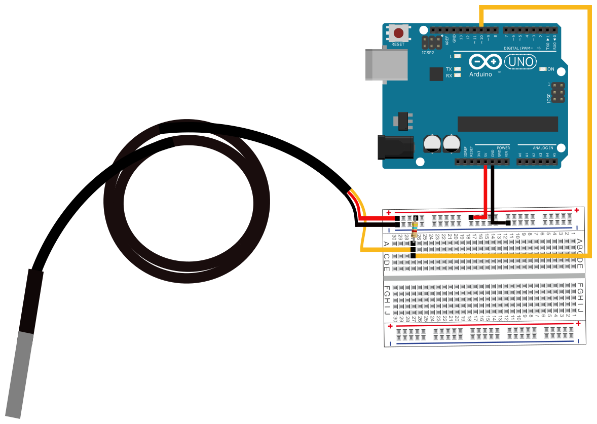 Подключение умного датчика температуры и влажности Arduino B04 датчик температуры DS18B20 - купить в интернет-магазине по низкой це