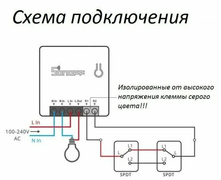 Подключение умного реле к проходному выключателю Реле Sonoff ZBMINI Zigbee - купить в интернет-магазине по низкой цене на Яндекс 