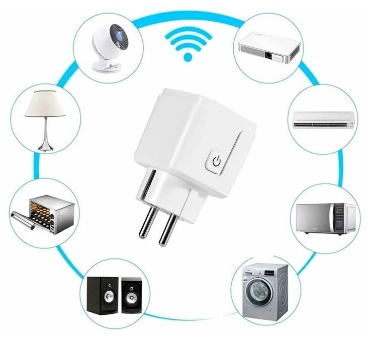 Подключение умной розетки к wifi Умная розетка WiFi Smart Plug 16 А для Алисы - купить в интернет-магазине по низ