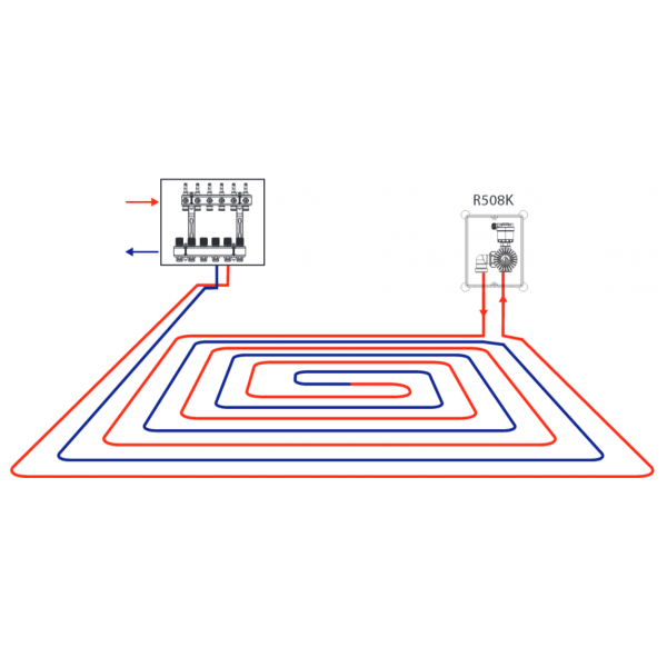 Подключение унибокса теплого пола Монтажний набір Unibox Giacomini R508K - купити за ціною: 1 525 грн, в Львові, ф