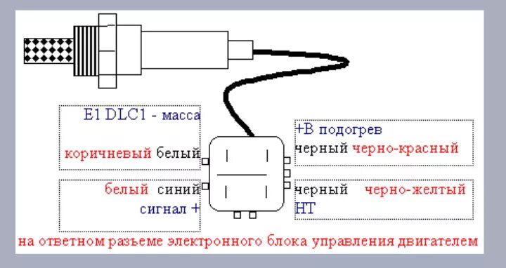 Подключение универсального датчика кислорода Датчик кислорода схема