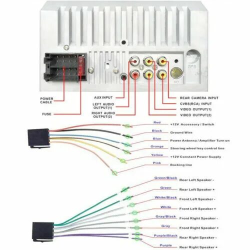 Подключение универсальной магнитолы 2 DIN 7" Car MP5 MP3 Player USB FM Bluetooth Touch Screen Stereo Radio + Camera 