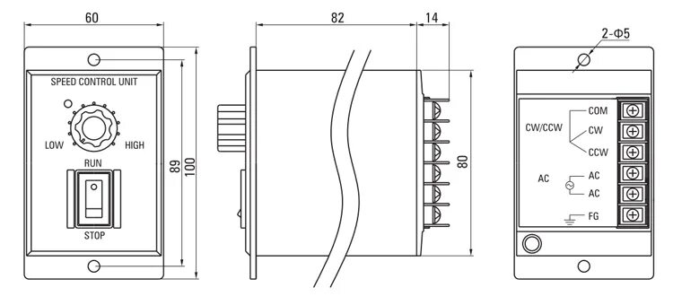 Подключение us 52 к двигателю 25W Single Phase AC Gear Motor, Speed Control ATO.com