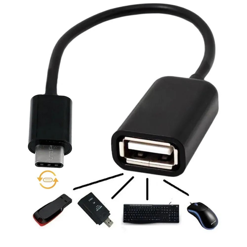 Подключение usb переходника к телефону Адаптер OTG с Type-C на Micro USB для Asus Zenfone 5 ZE620KL , 4 ZE554KL , Zenfo