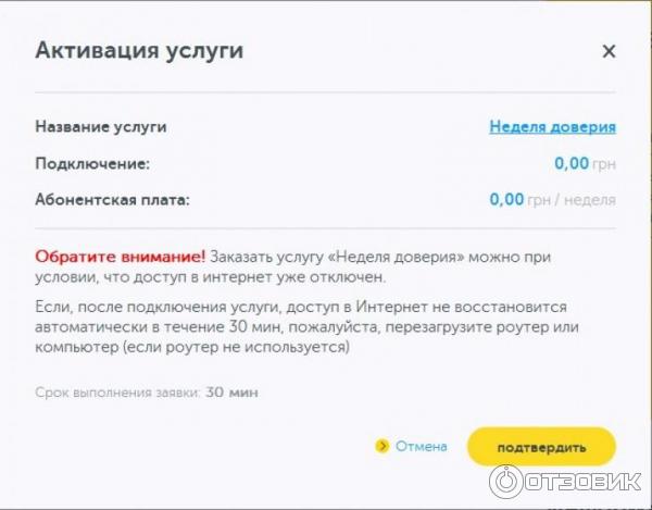 Подключение услуг номер телефона Отзыв о Услуга Киевстар "Неделя доверия" Мнение + Инструкция по подключению услу