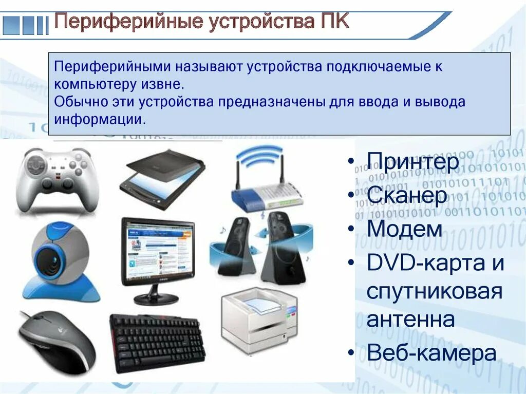 Подключение устройств к пк по заданным условиям Периферийное аппаратное обеспечение