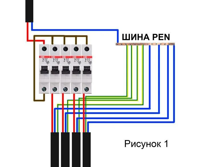 Подключение устройств к шине Разделение pen проводника фото - DelaDom.ru