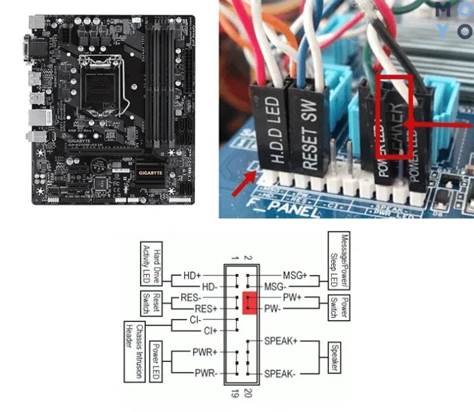 Подключение устройств к системной плате H d d led куда