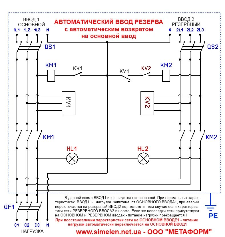 Подключение устройства автоматического ввода резерва Система авр фото - DelaDom.ru