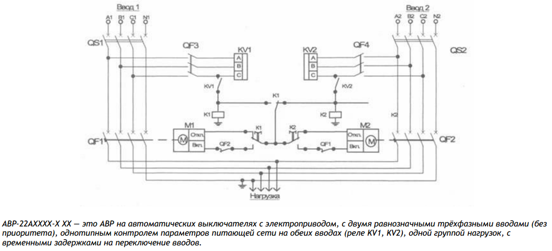 Подключение устройства автоматического ввода резерва Однофазный авр - Каталог продукции