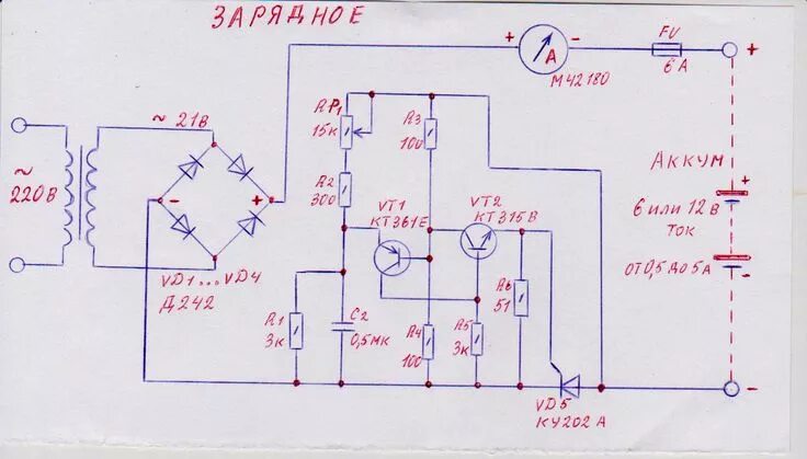 Подключение устройства задающего зу 50 Регулятор напряжения и тока для зарядного устройства Электронная схема, Регулято