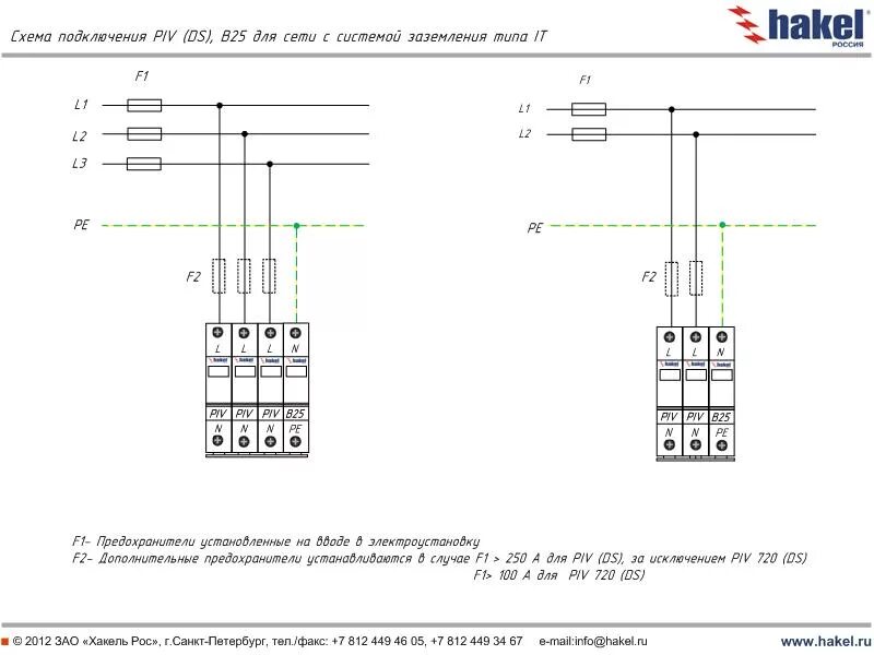 Подключение узип в однофазной сети без заземления HAKEL --- грозозащита, УЗИП, устройства для защиты от импульсных перенапряжений 