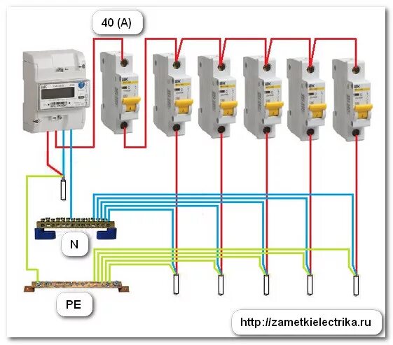 Подключение узо в щитке квартиры Сколько узо ставить в частном доме HeatProf.ru