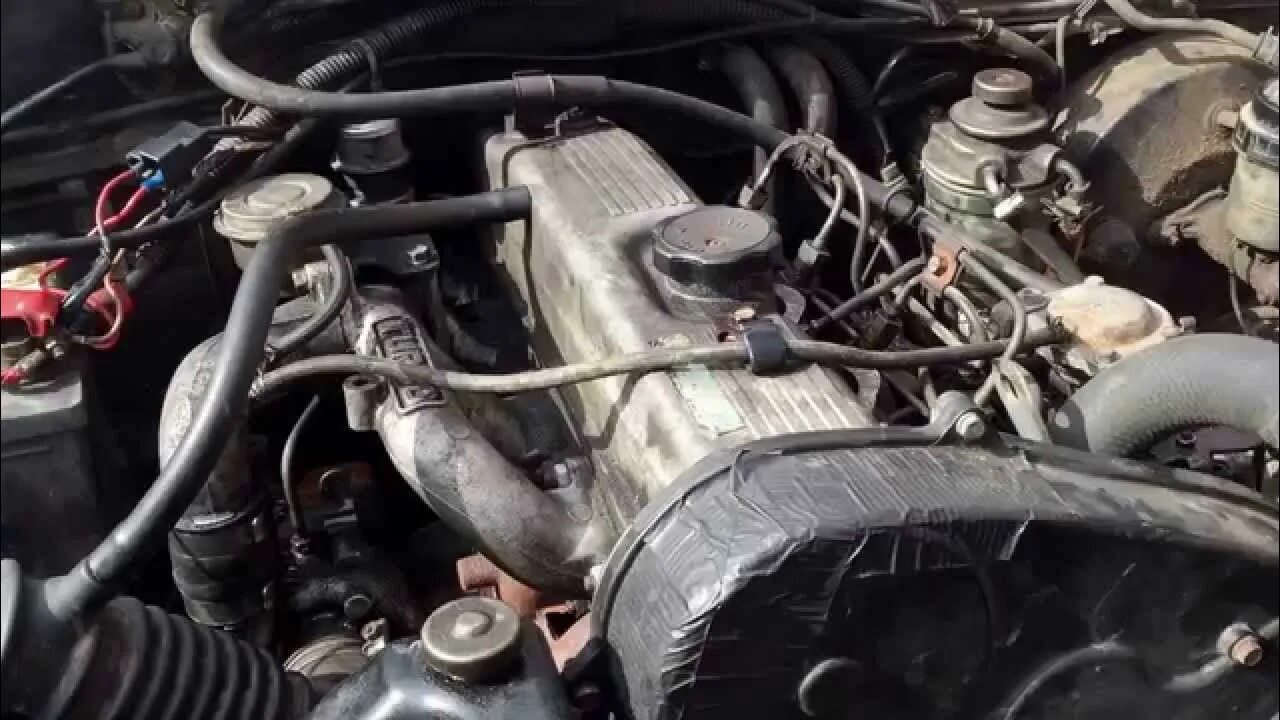 Подключение вакуумные трубки 4d56 делика 3 поколения 4D56 engine Mitsubishi Pajero 1985 - YouTube