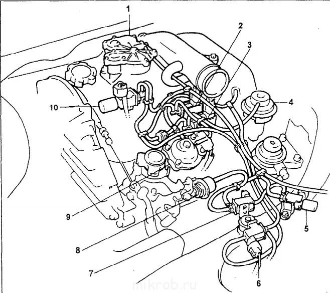 Подключение вакуумных трубок на двигателе Датчик давления турбины - Клуб любителей микроавтобусов и минивэнов
