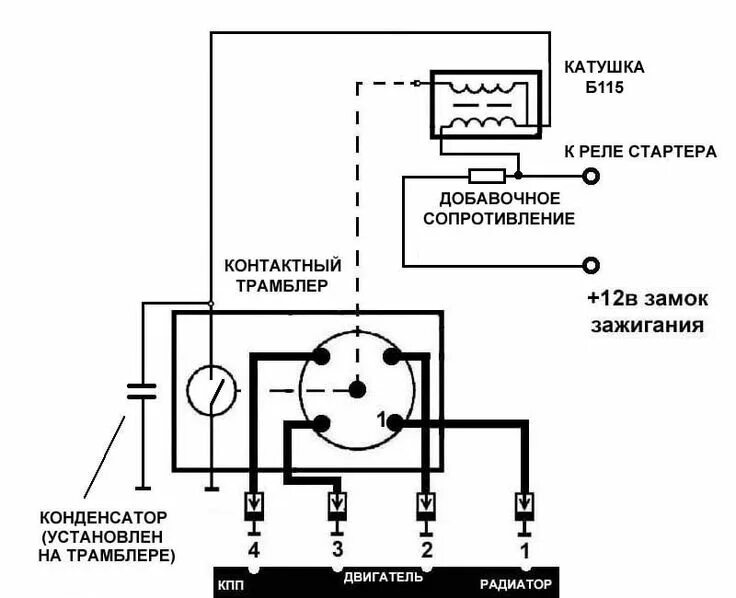 Подключение вариатора зажигания Все о классическом зажигании на УАЗ (контактное, бесконтактное, с ДХ.) - uazbuka