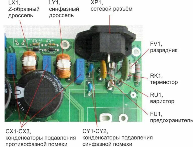 Подключение варисторы удлинителю какой предохранитель Ремонт блока питания ПК Ремонт Микроволновых, DVD, LCD, ЖК телевизоров своими ру