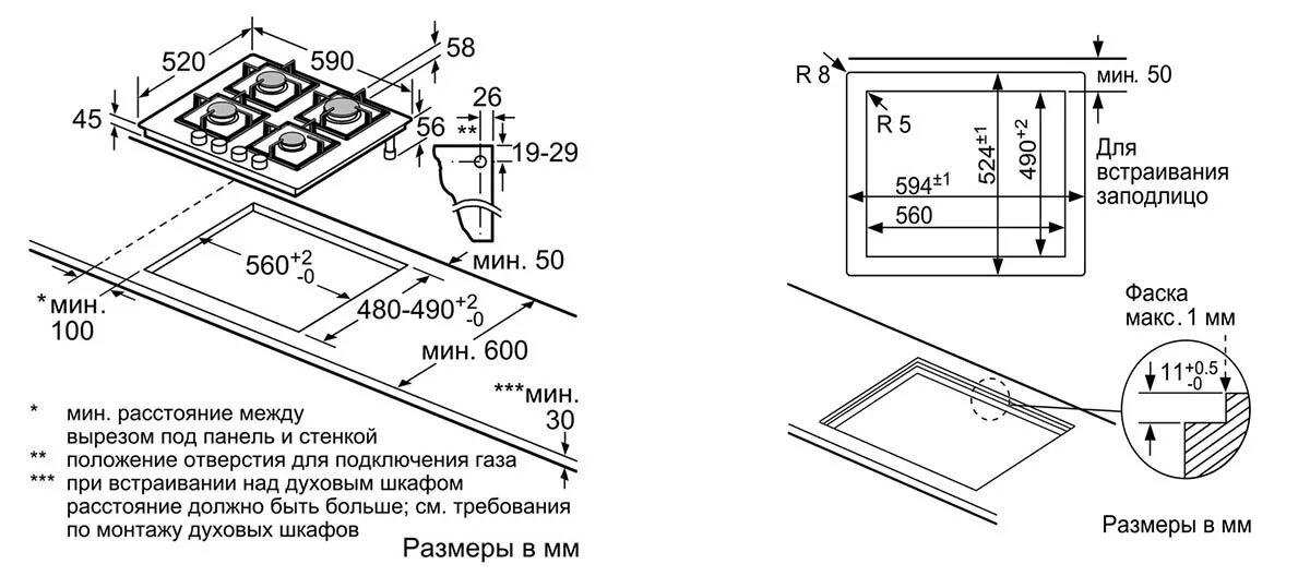 Подключение варочная панель maunfeld cvi292s2fwh lux Независимая варочная панель Neff T26CS49S0R схема встраивания, просмотр и скачив