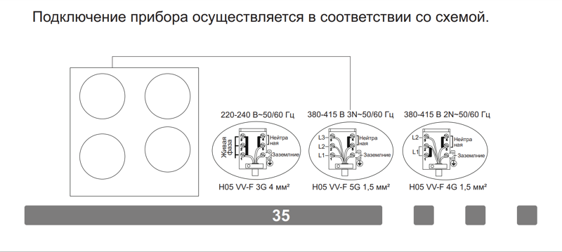 Подключение варочной панели индукционной bosch pie631fb1e схема Ответы Mail.ru: Подключение варочной панели?