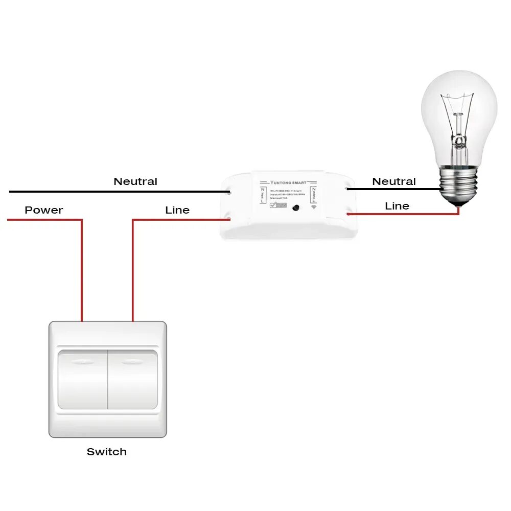 Подключение вай фай лампочки Smart WiFi Switch Wireless Universal Module Timer Via IOS Android Remote Control