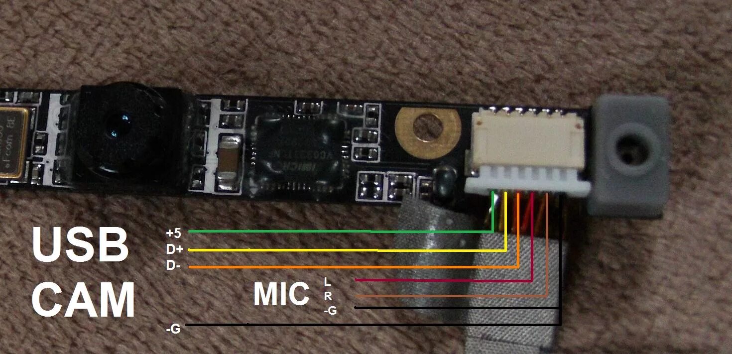 Подключение веб камеры DV5 webcam pinout - Page 2 - HP Support Community - 360135