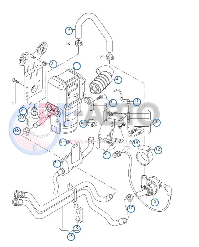 Подключение вебасто к системе охлаждения фольксваген тигуан Установка Webasto на Tiguan NF дизель. I Список запчастей. - Volkswagen Tiguan (