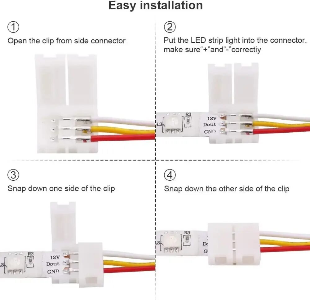 Подключение вентилятора 2 pin 3PIN 10 мм WS2811 WS2812B SK6812 IP20 CCT светильник ная лента соединительный ка