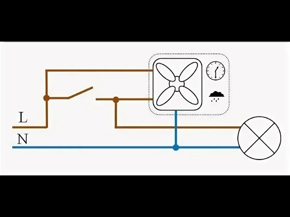 Подключение вентилятора через выключатель схема Как подключить вентилятор к лампочке . Часть 1 . - YouTube