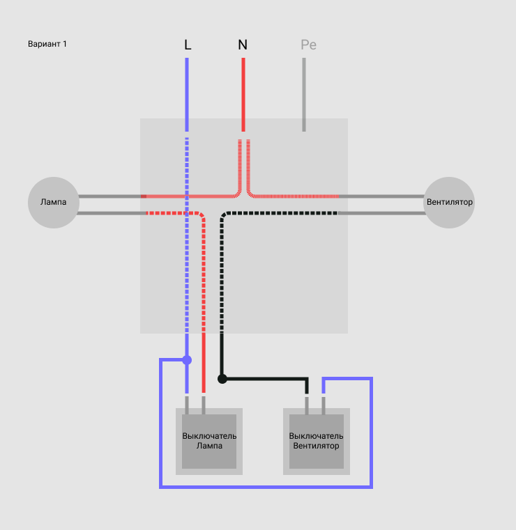 Подключение вентилятора двух выключателей Как правильно подключить вентилятор в туалете? - Хабр Q&A