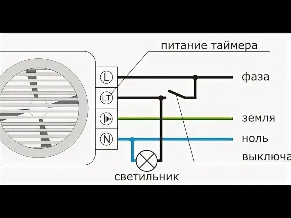 Подключение вентилятора к выключателю в ванной Электрика для начинающих 14 . Как подключить трехпроводный вентилятор вытяжки к 