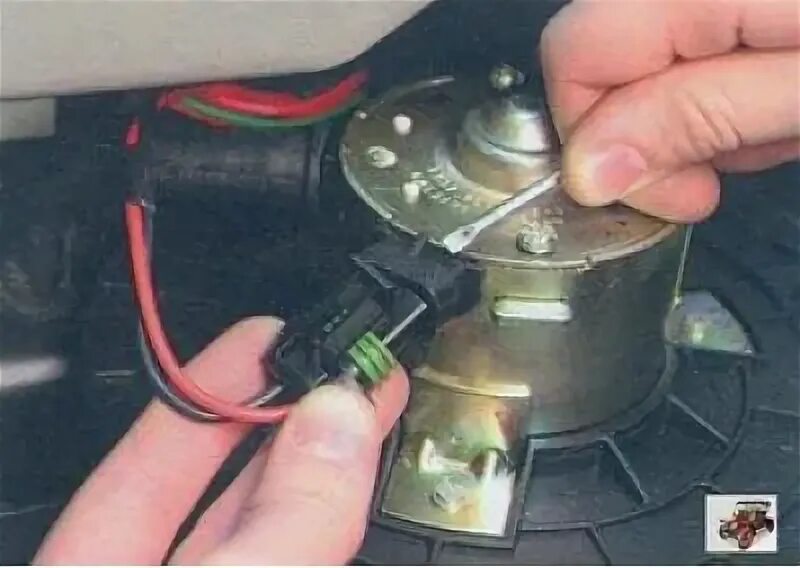 Подключение вентилятора калина 1 Removal and installation of the electric motor of the fan of system of heating a