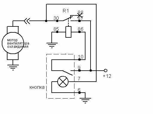 Подключение вентилятора камаз евро 3 через кнопку Клуб владельцев автомобилей "Москвич". Санкт-Петербург * Просмотр темы - Схемы э