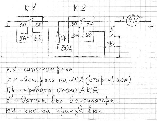 Подключение вентилятора камаз евро 3 через кнопку установка электро вентилятора и дополнительного электро насоса - ГАЗ Газель, 2,8