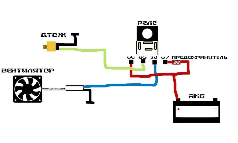 Подключение вентилятора охлаждения без реле Картинки СХЕМА ПОДКЛЮЧЕНИЯ ВЕНТИЛЯТОРА ЧЕРЕЗ РЕЛЕ ВАЗ