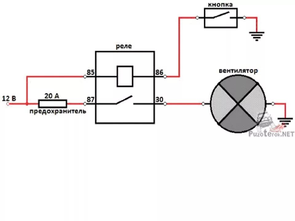 Подключение вентилятора охлаждения через реле и кнопку 1. Дополнительный вентилятор охлаждения на Монтеро/Паджеро спорт - Mitsubishi Mo
