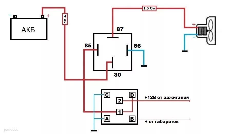 Подключение вентилятора радиатора через реле Вентилятор радиатора в 1/2 скорости - Lada 2115, 1,5 л, 2002 года электроника DR