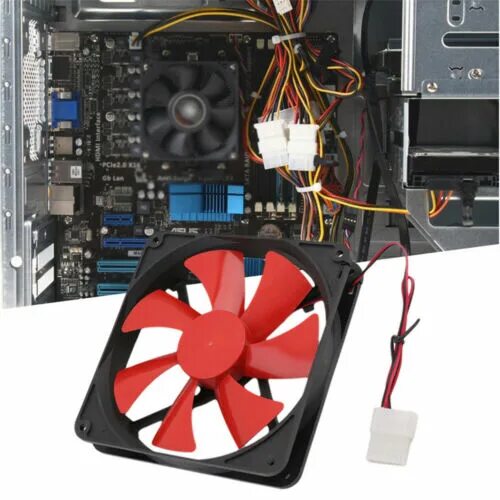 Подключение вентилятора в корпусе компьютера 14CM/140mm/140x140x25 mm 12V Computer PC CPU Silent Low Noise Cooling Case Fan e