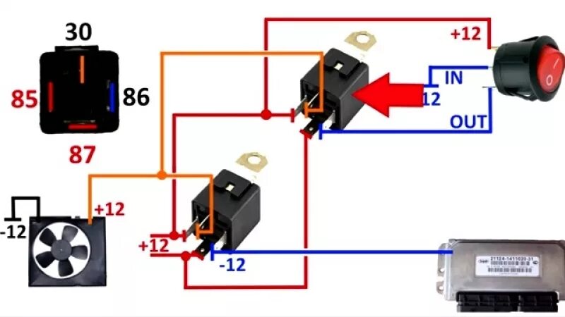 Подключение вентилятора ваз 2112 Как подключить кнопку включения вентилятора охлаждения на приоре - фото - АвтоМа