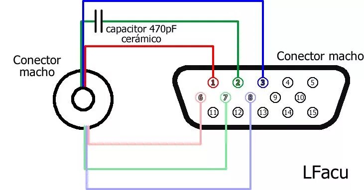 Подключение vga к телевизору Imagen Conector vga, Electricidad y electronica, Electrónica