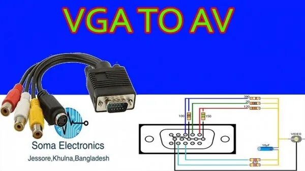 Подключение vga к телевизору Rca To Vga Wiring Diagram