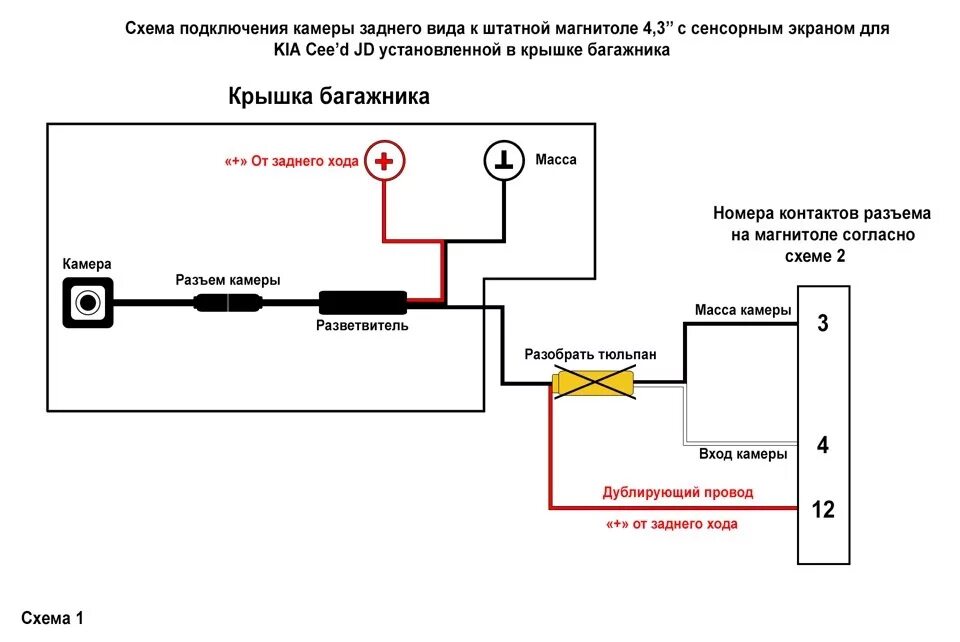 Подключение видеокамеры заднего хода к магнитоле Камера заднего вида. - Lada Гранта лифтбек, 1,6 л, 2015 года аксессуары DRIVE2