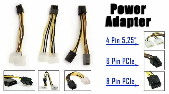 Подключение видеокарты 6 2 pin Переходник питания видеокарт 2 molex - PCI-e 6pin - купить в интернет-магазине п