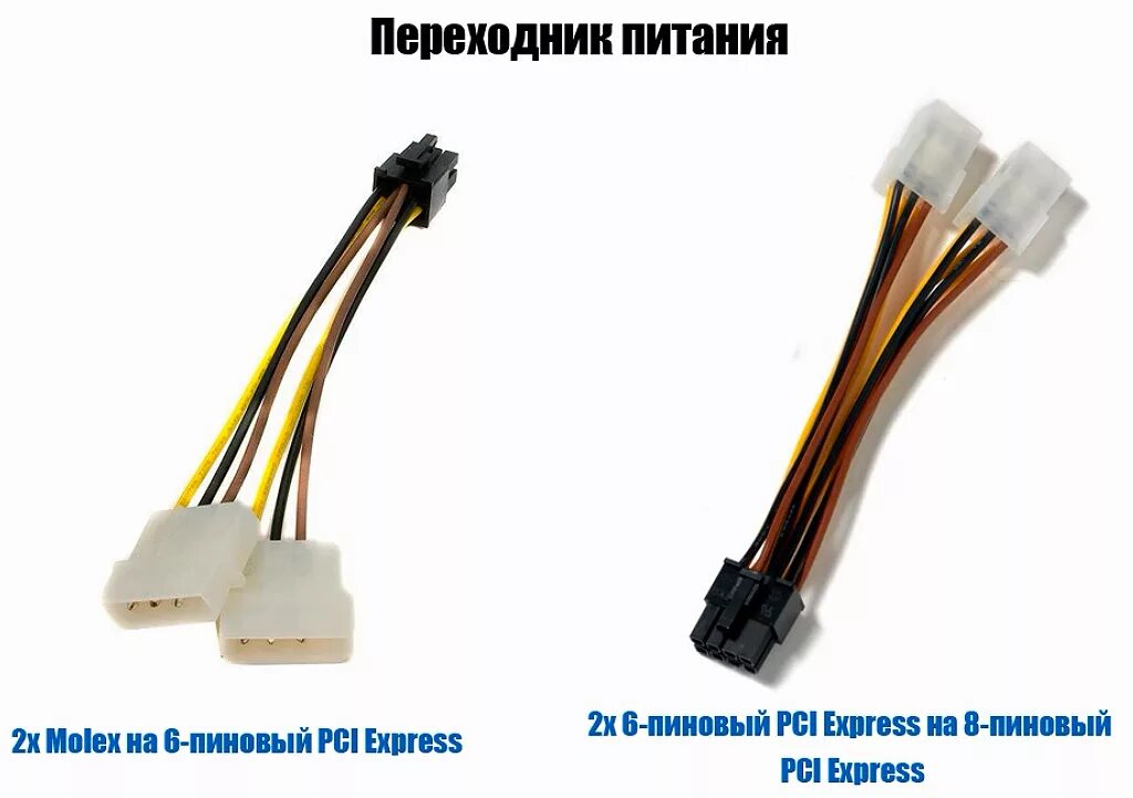 Подключение видеокарты к блоку питания 6 pin Видеокарта