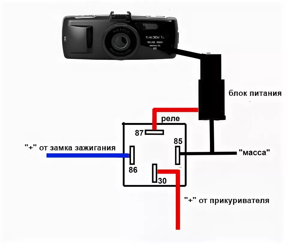 Подключение видеорегистратора через кнопку Видеорегистратор ТeXet DVR-5GP с GPS - Lada 2114, 1,6 л, 2012 года электроника D