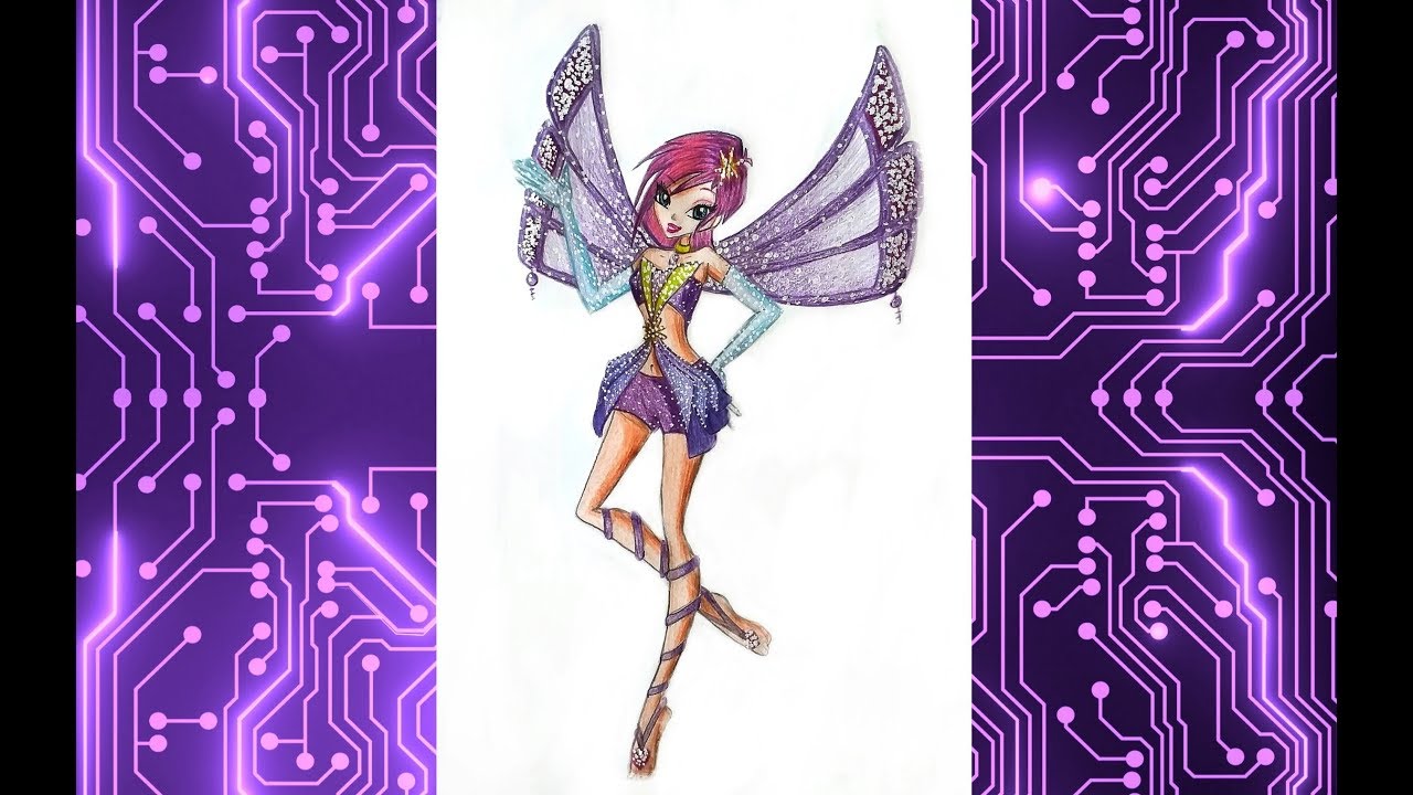 Подключение винкс к телевизору Tecna Winx Club Speed Drawing Текна Винкс - YouTube