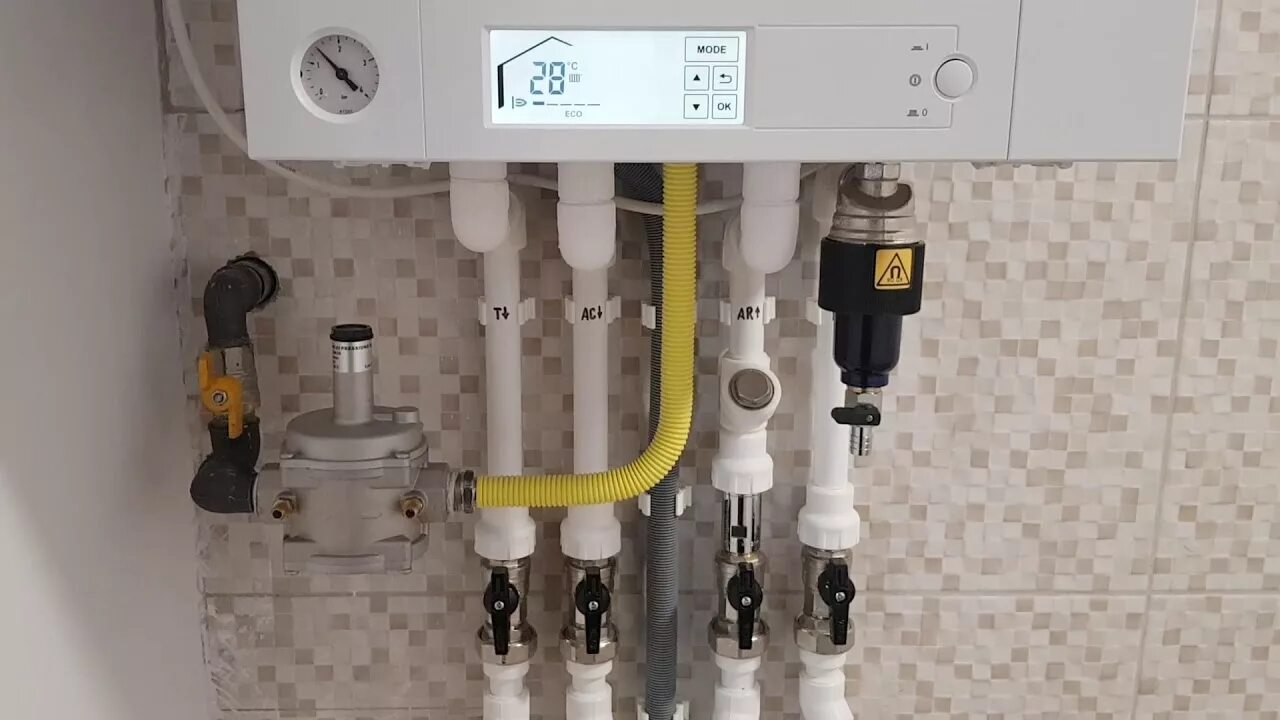 Подключение витопенд 100 газового котла Viessmann Vitodens 100 - 26kw - YouTube