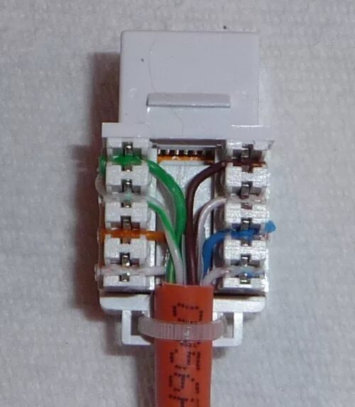 Подключение витой пары к розетке schneider Data Wiring Cat6